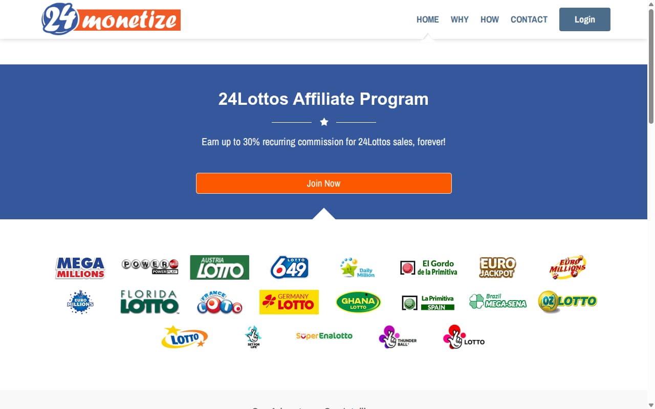 24Monetize 網站截圖
