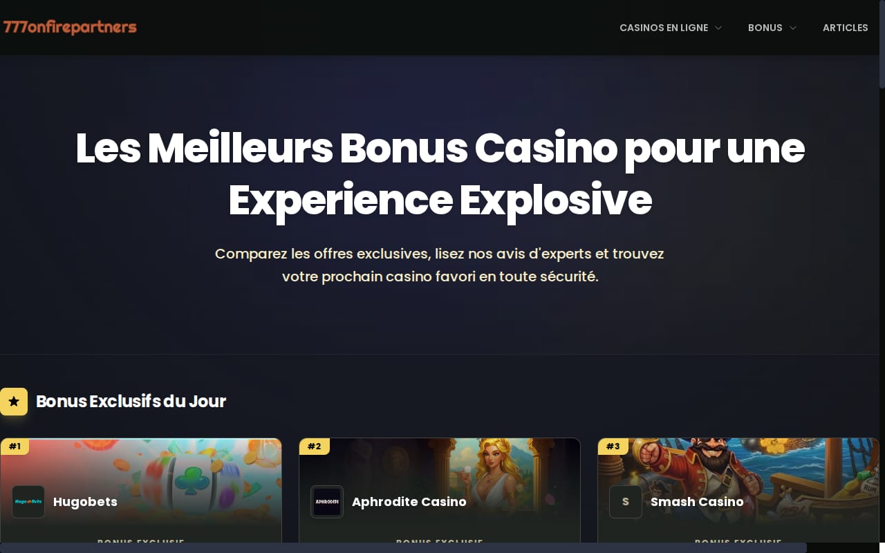 777onFire Partners website screenshot