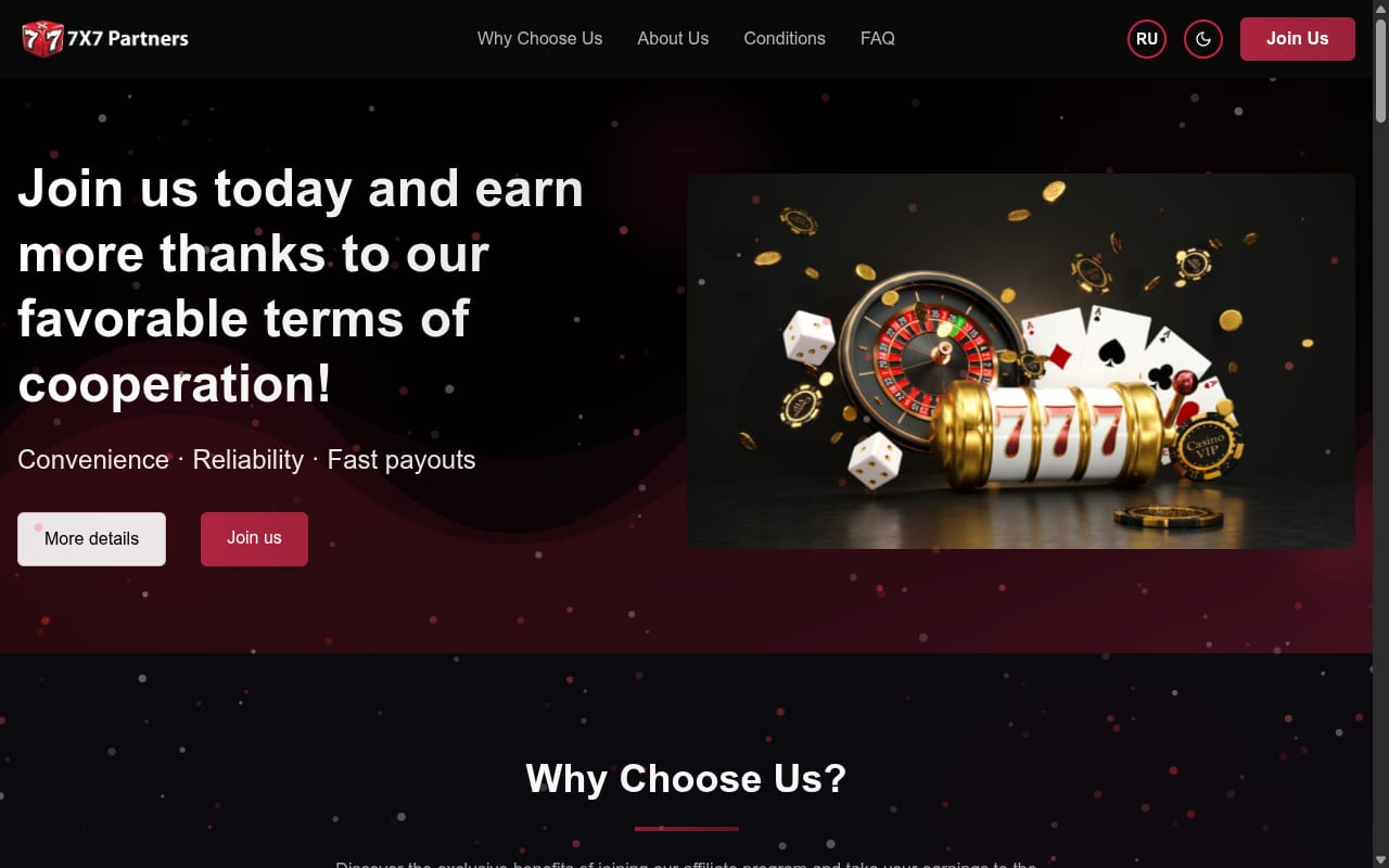 7x7 Partners website screenshot