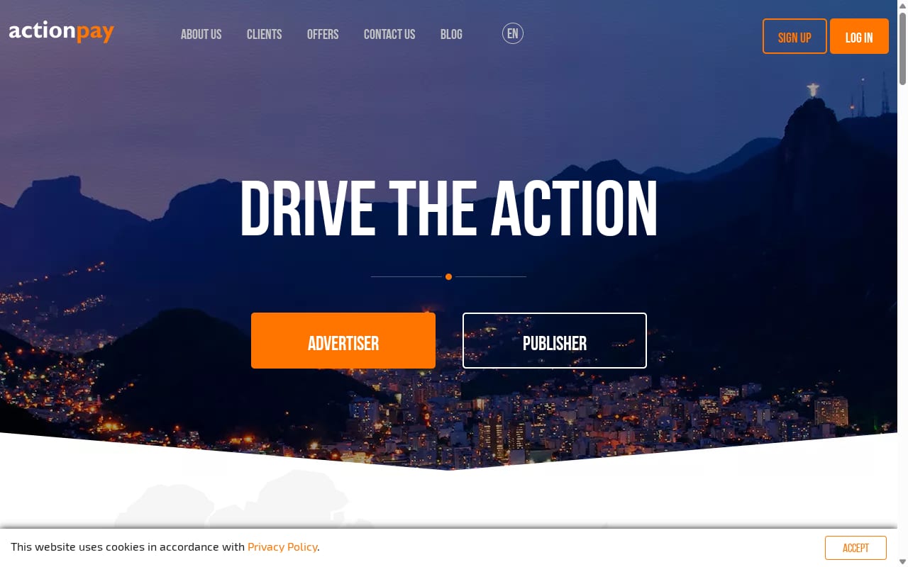 ActionPay website screenshot