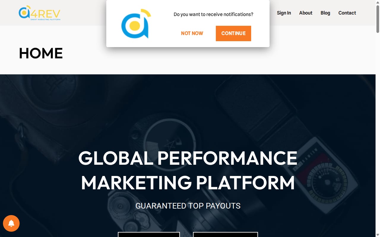 AD4REV website screenshot