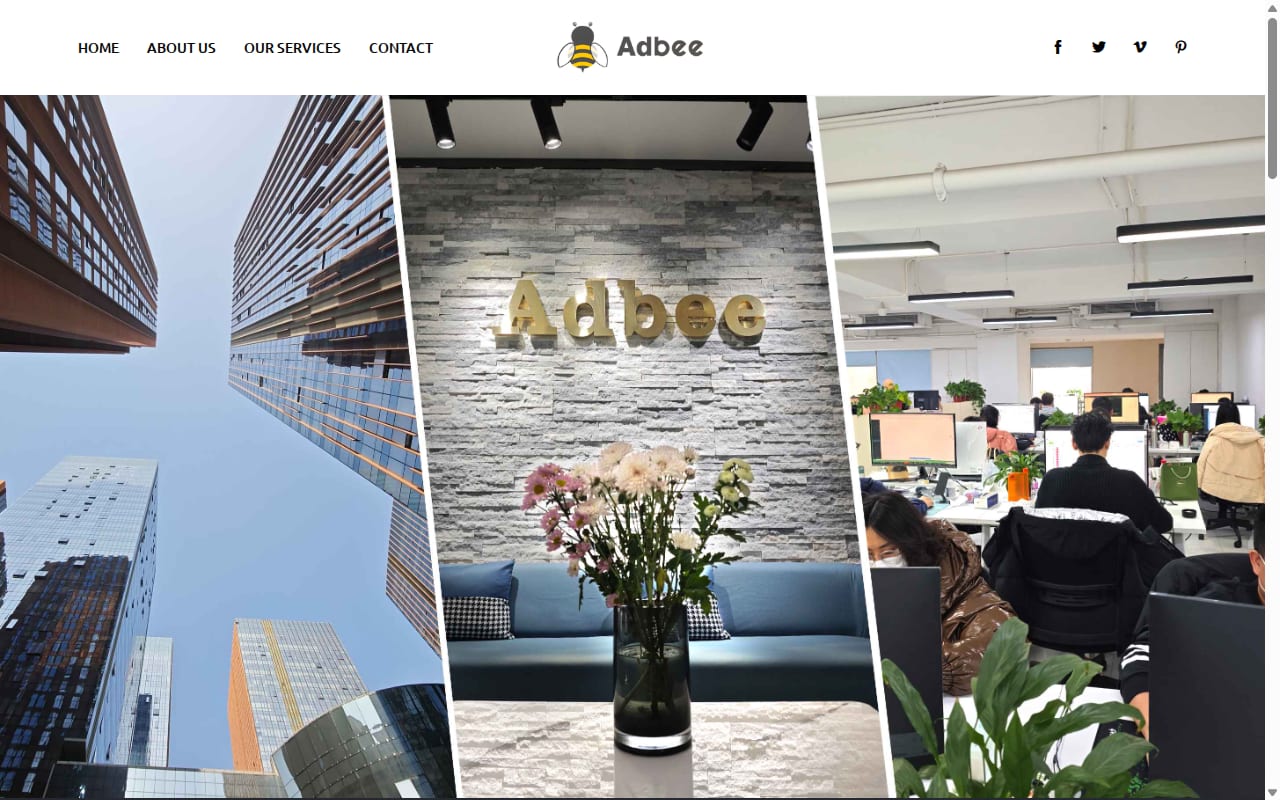 Adbee 網站截圖