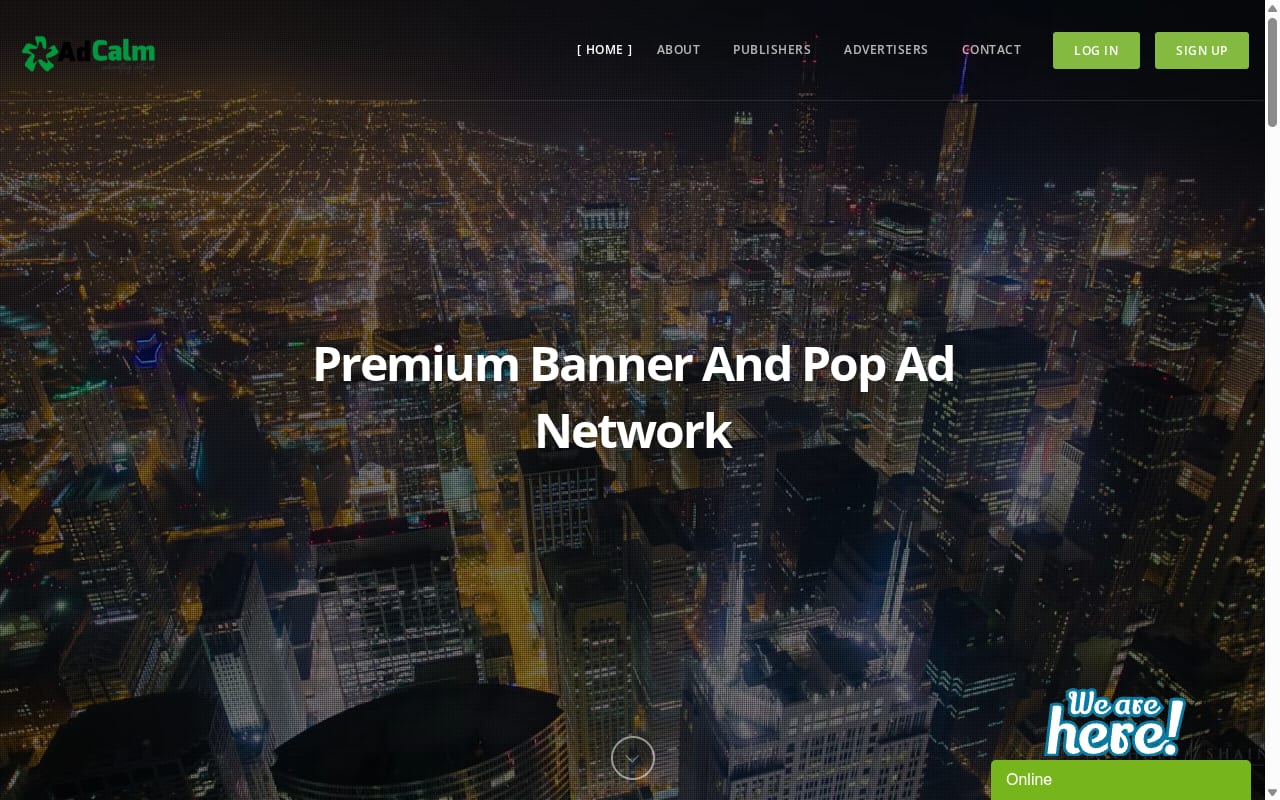 AdCalm website screenshot