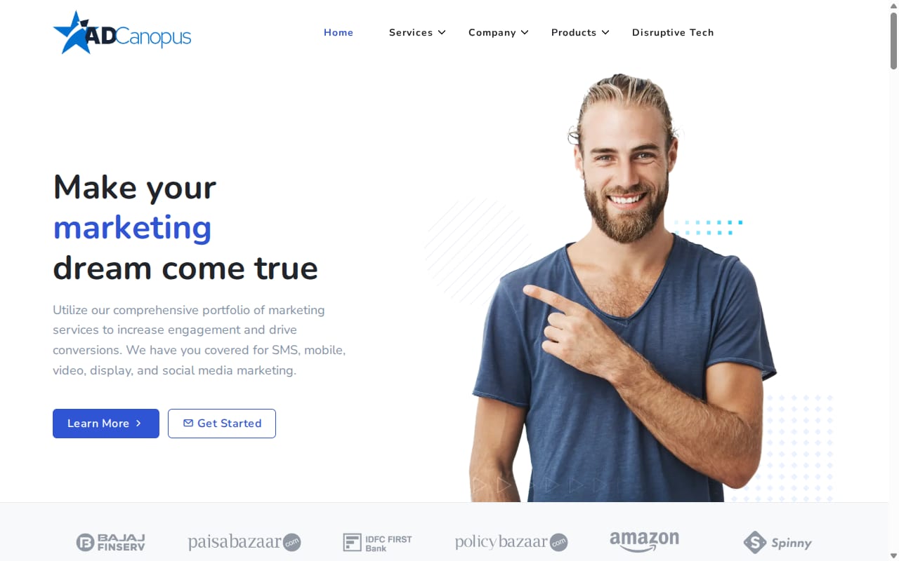 Adcanopus website screenshot