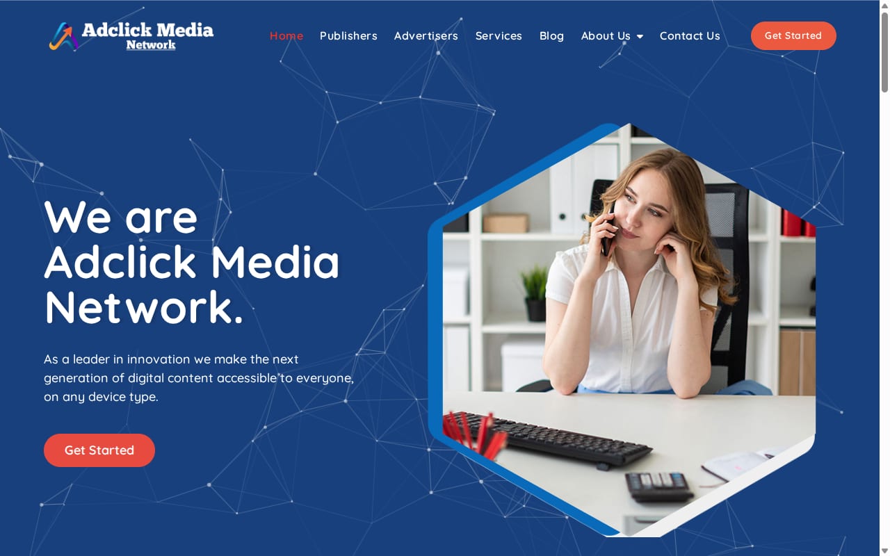 Adclick Media Network 網站截圖