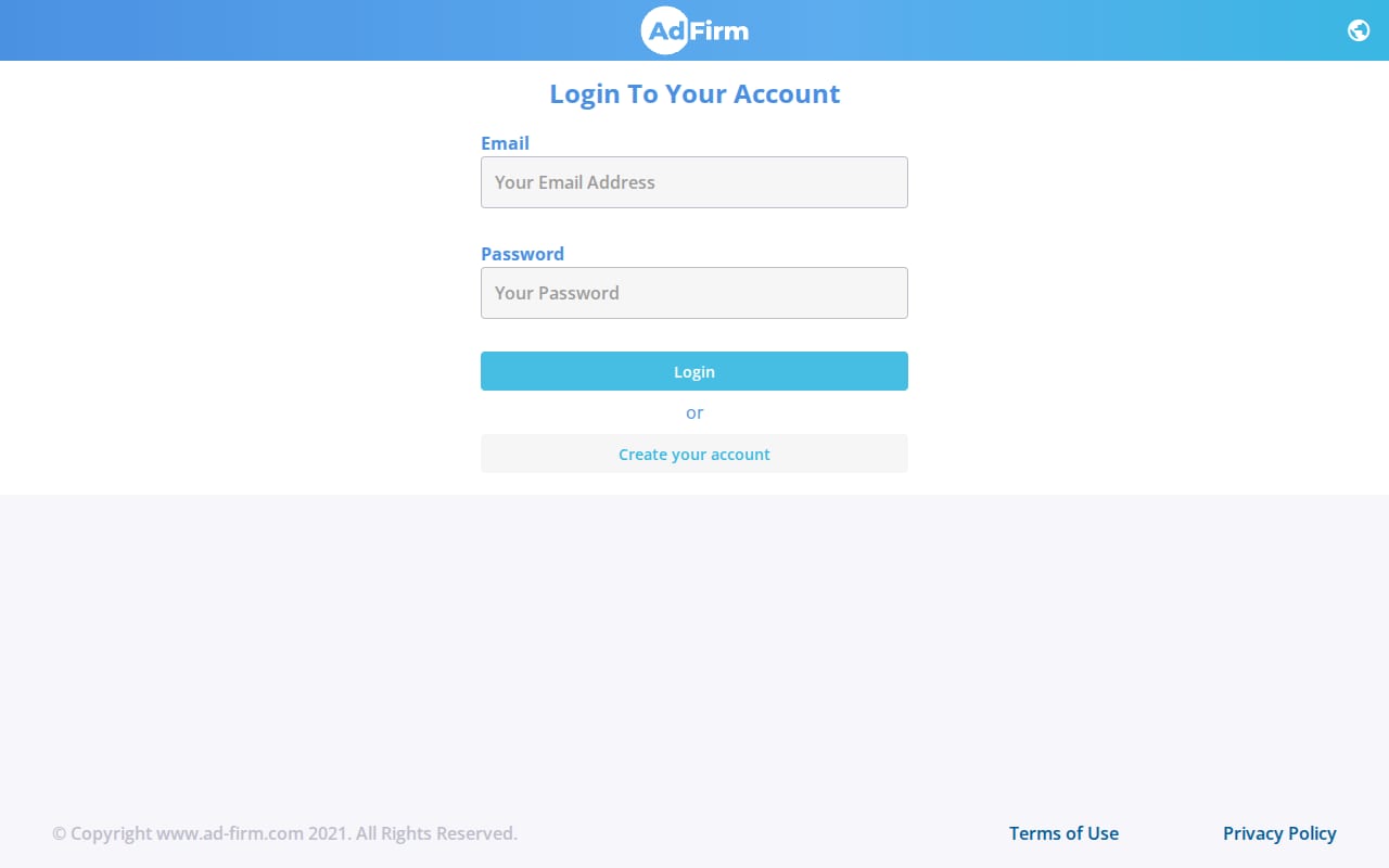 ADFIRM website screenshot