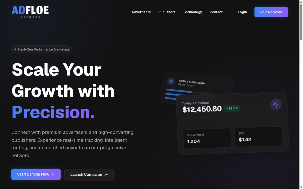 Adfloe website screenshot