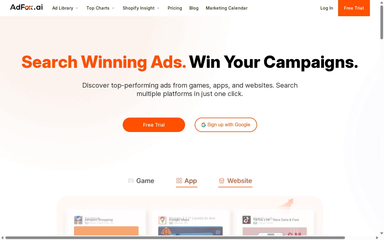 AdFox Affiliate Program website screenshot
