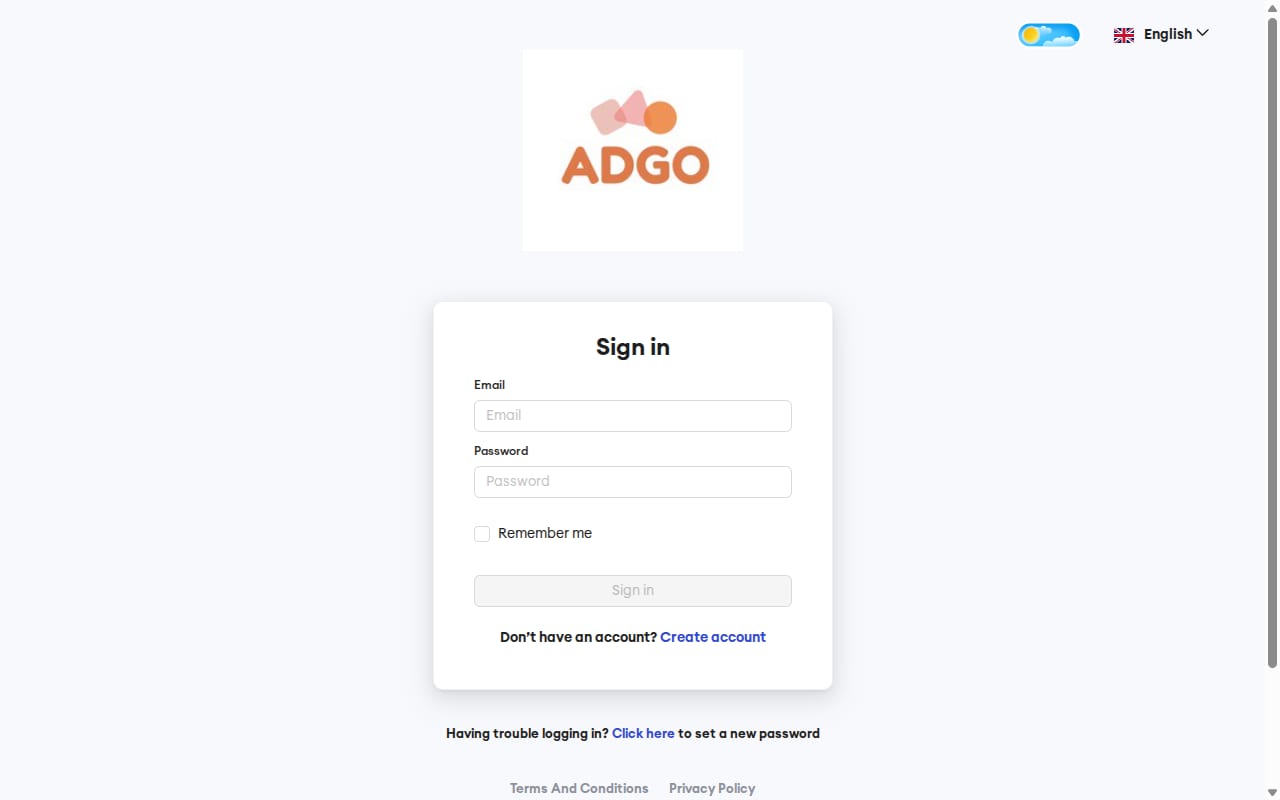 Adgo website screenshot