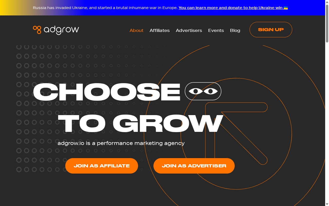 adgrow.io website screenshot