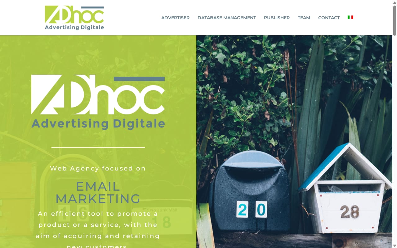AdHoc Digital 網站截圖