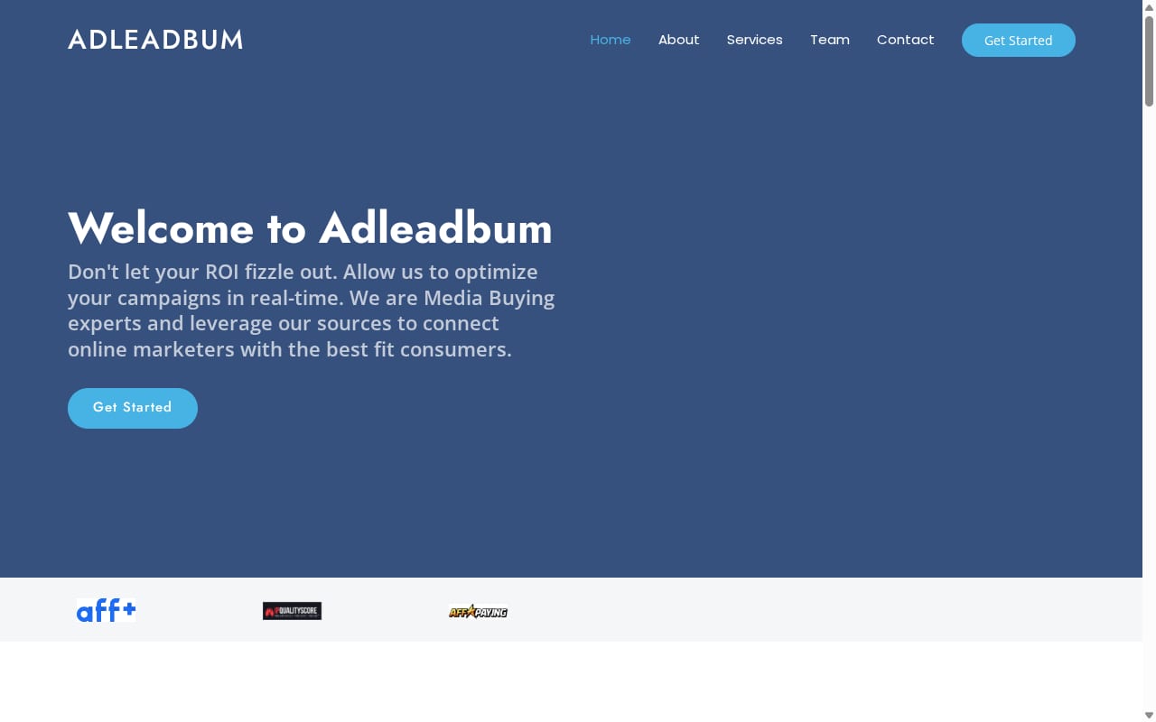 Adleadbum 網站截圖