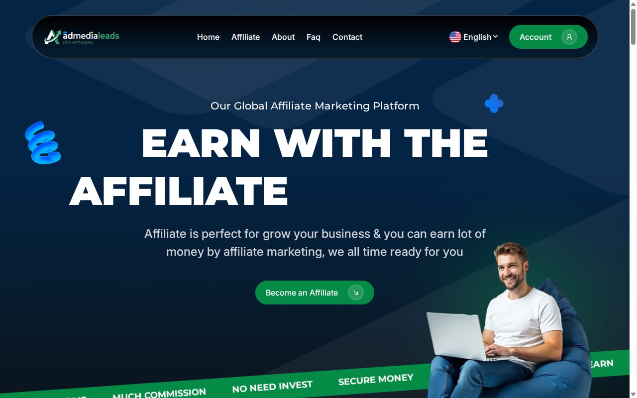 AdMediaLeads website screenshot