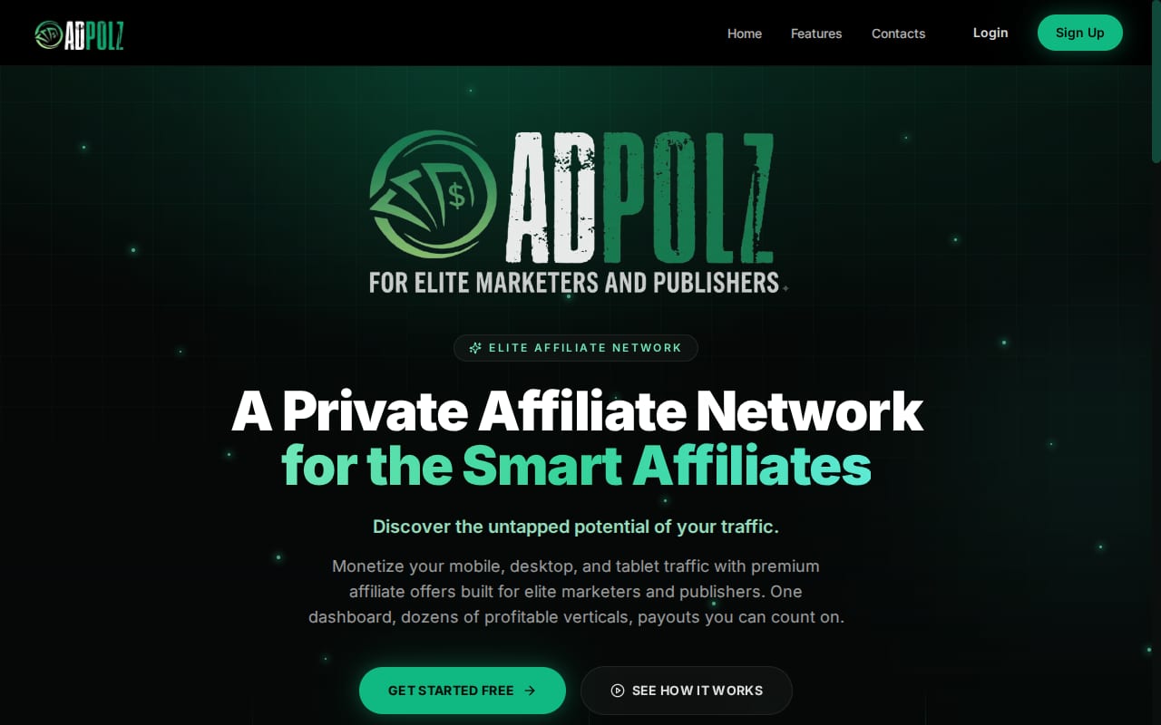AdPolz Network website screenshot