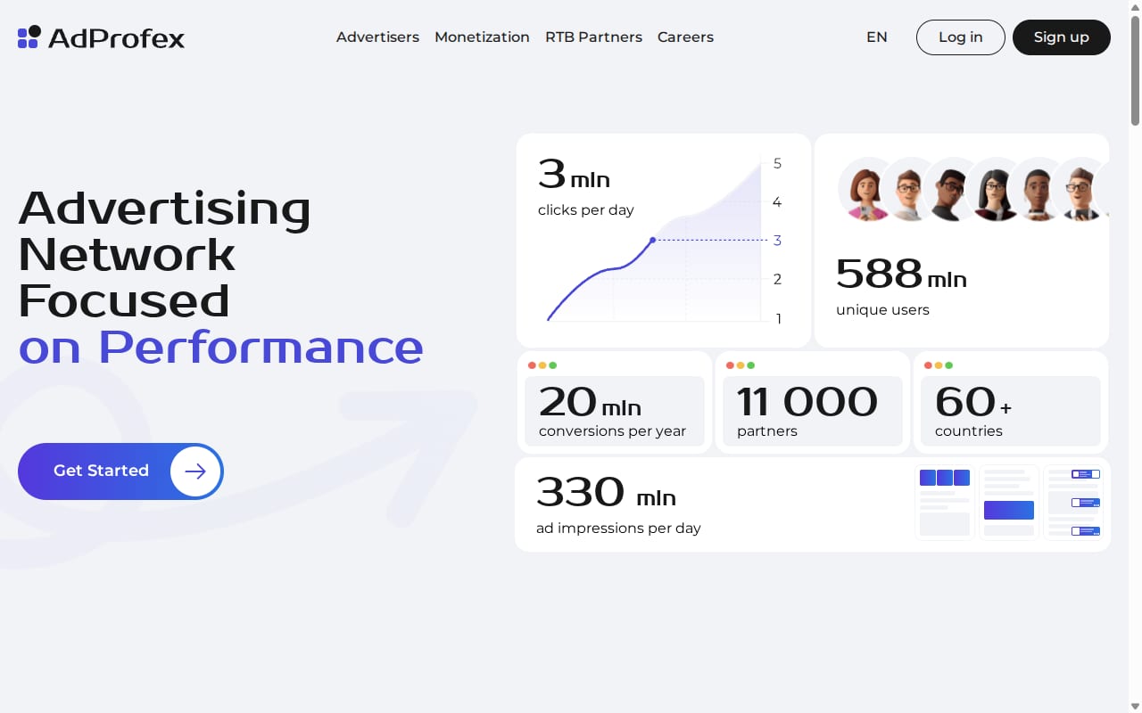 AdProfex website screenshot