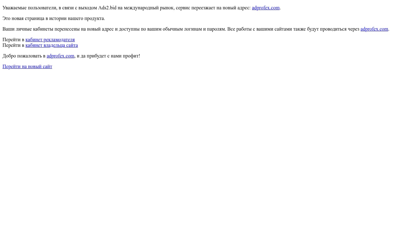 Ads2Bid website screenshot