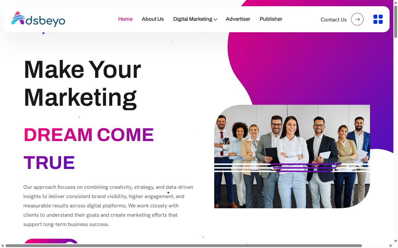 Adsbeyo website screenshot