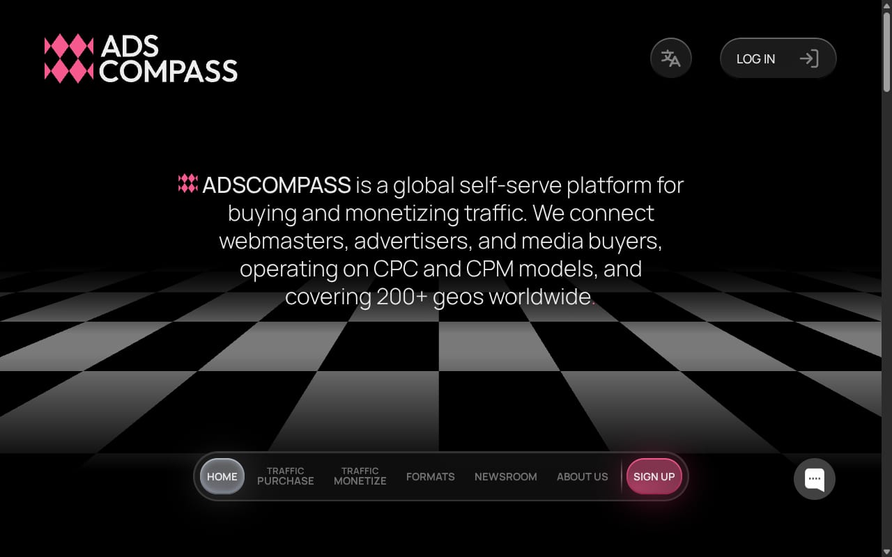 Adscompass website screenshot