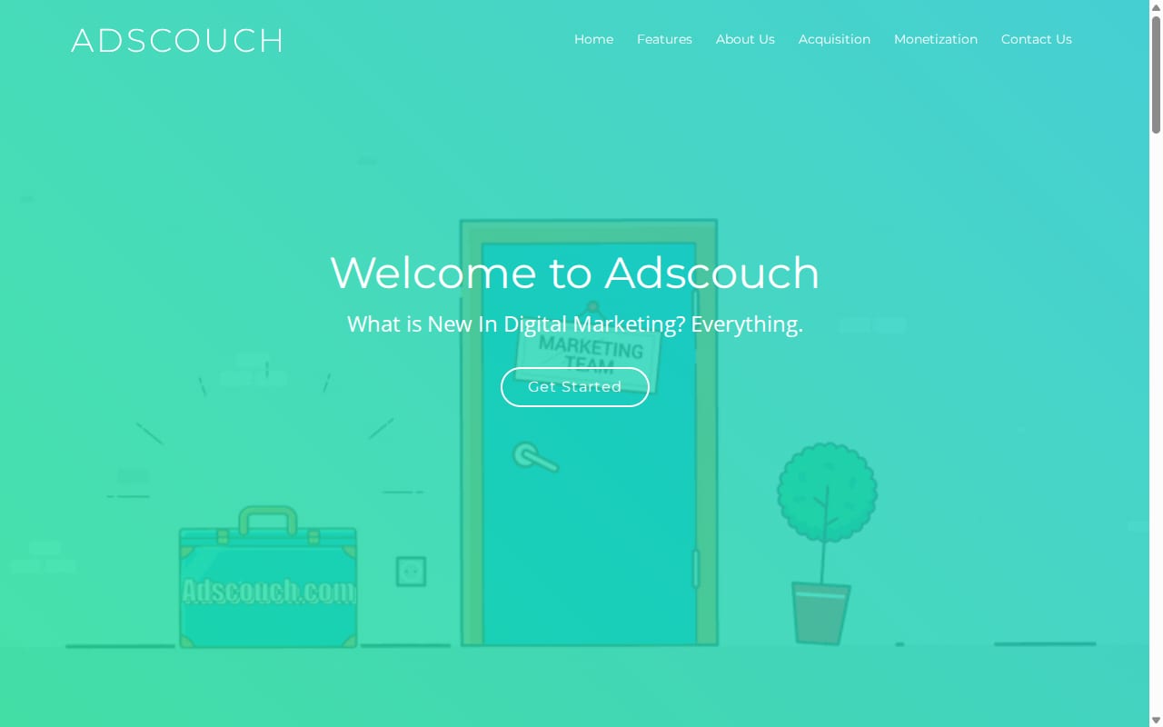 Adscouch website screenshot