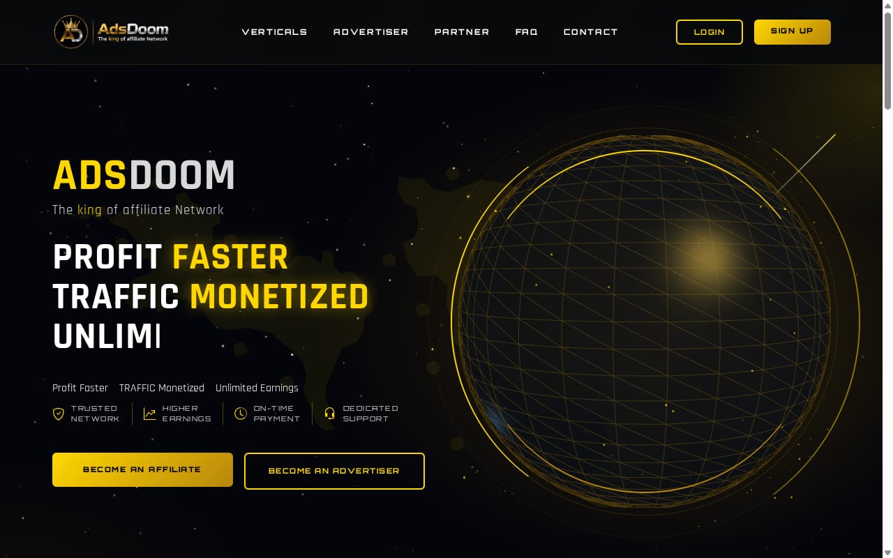 AdsDoom website screenshot
