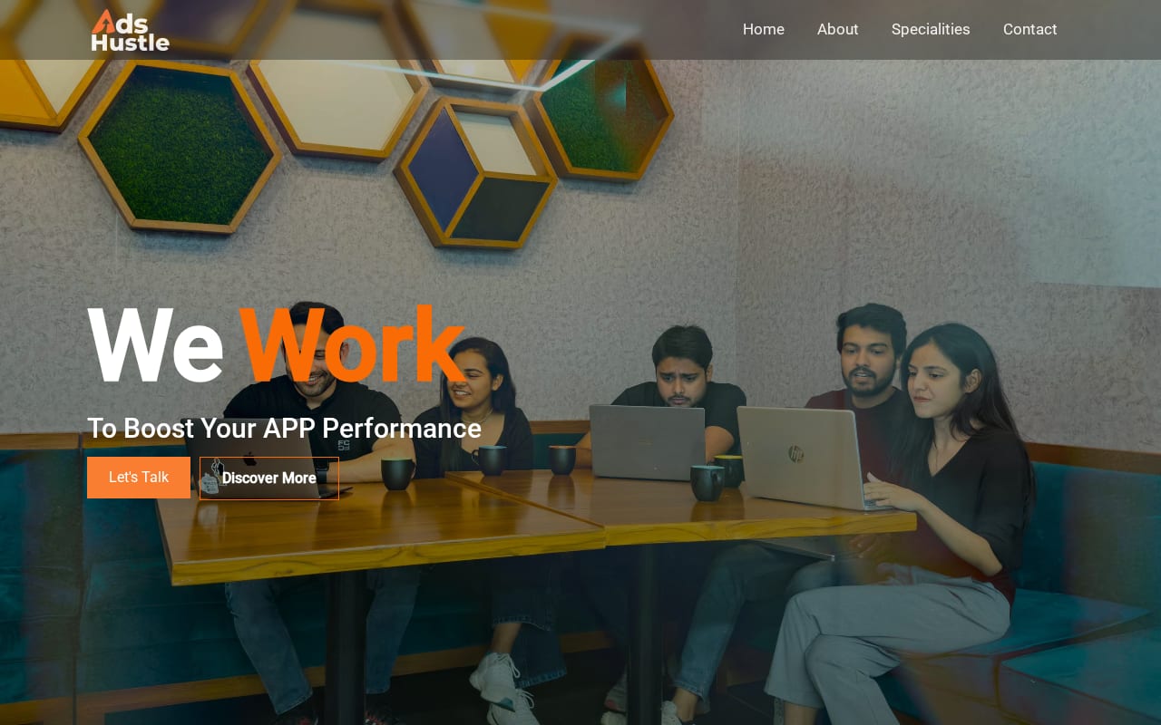 Adshustle Media website screenshot