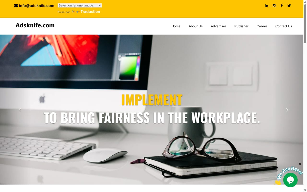 Adsknife website screenshot