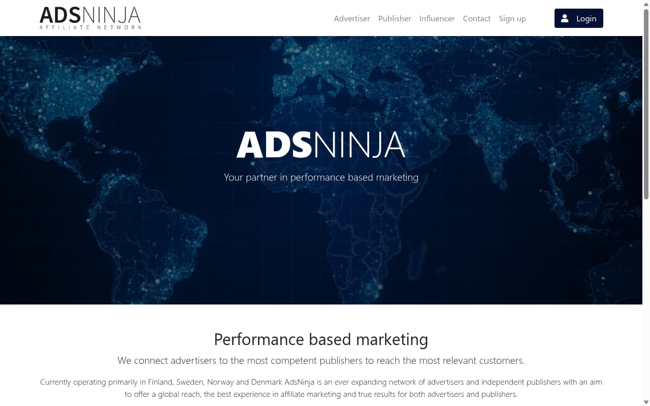 AdsNinja website screenshot