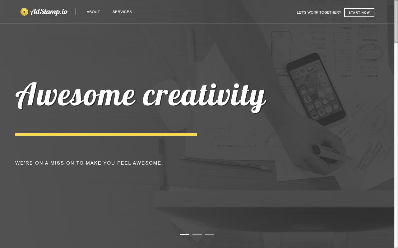Adstamp website screenshot