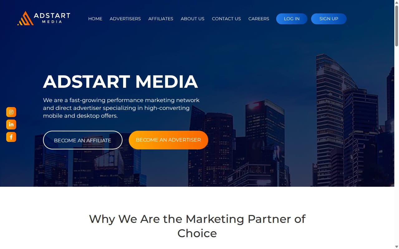 Adstart Media 網站截圖