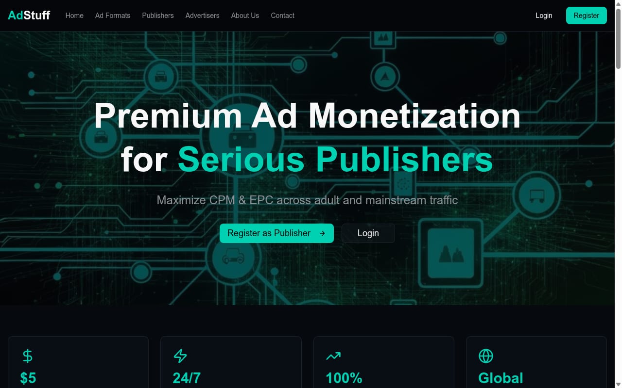 AdStuff website screenshot