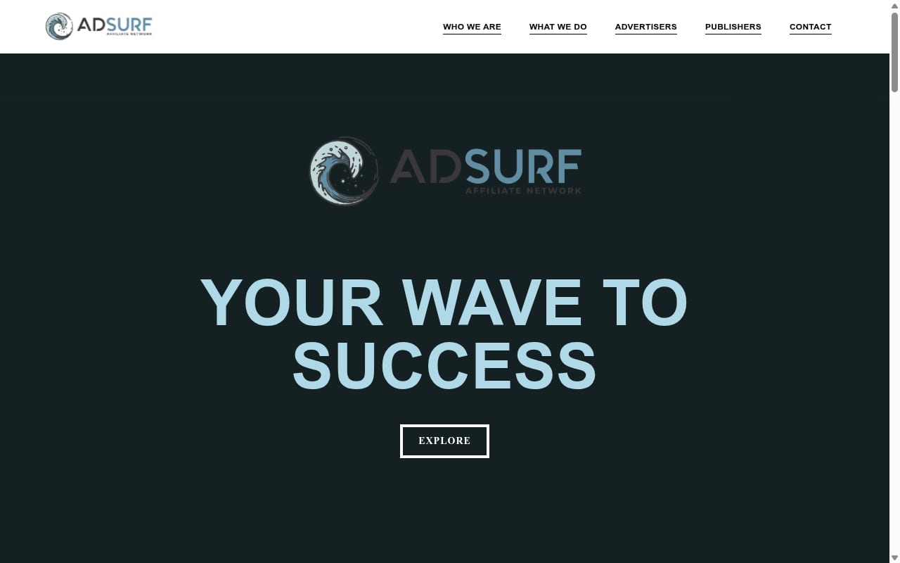AdSurf website screenshot