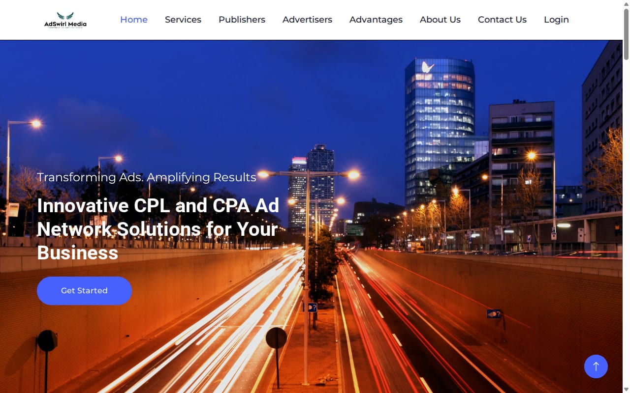 AdSwirl Media website screenshot