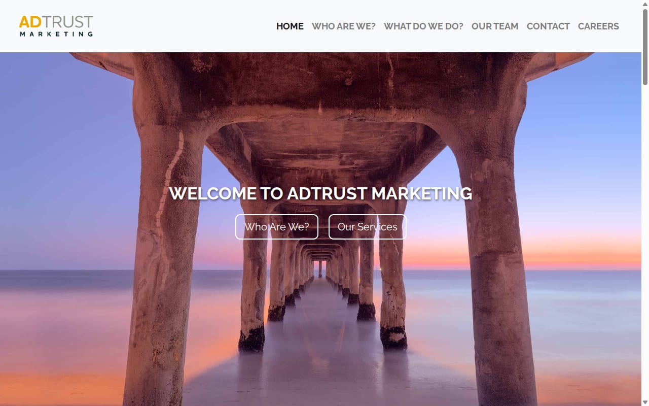 AdTrust Marketing website screenshot
