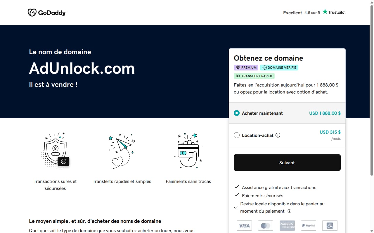 Adunlock website screenshot