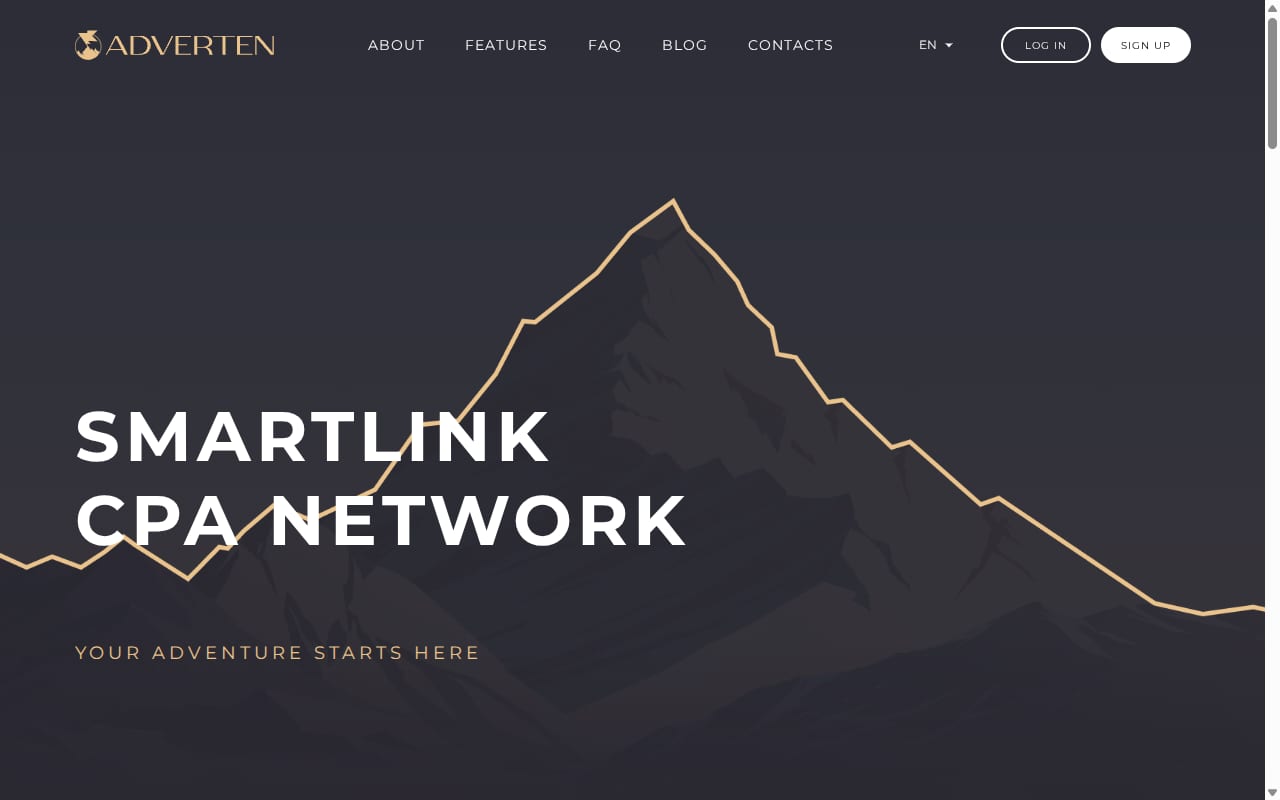 Adverten website screenshot
