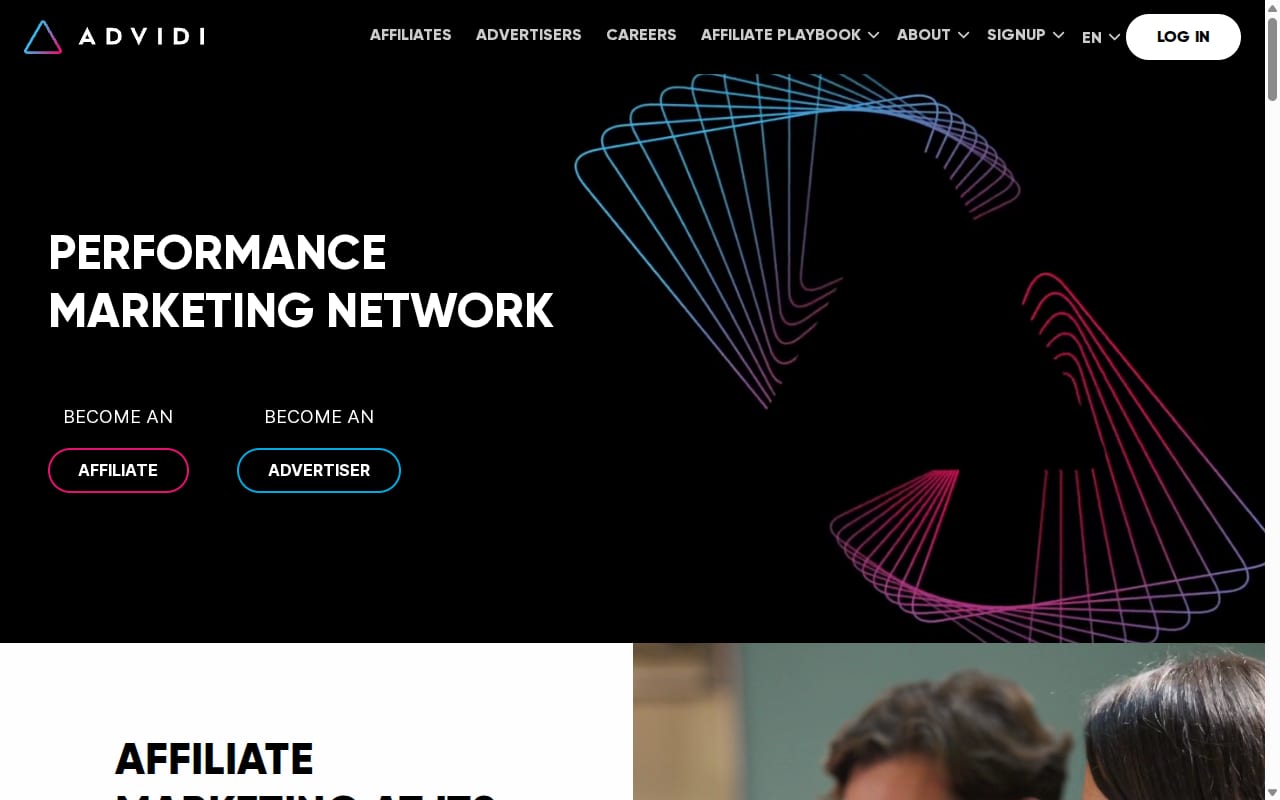 Advidi website screenshot