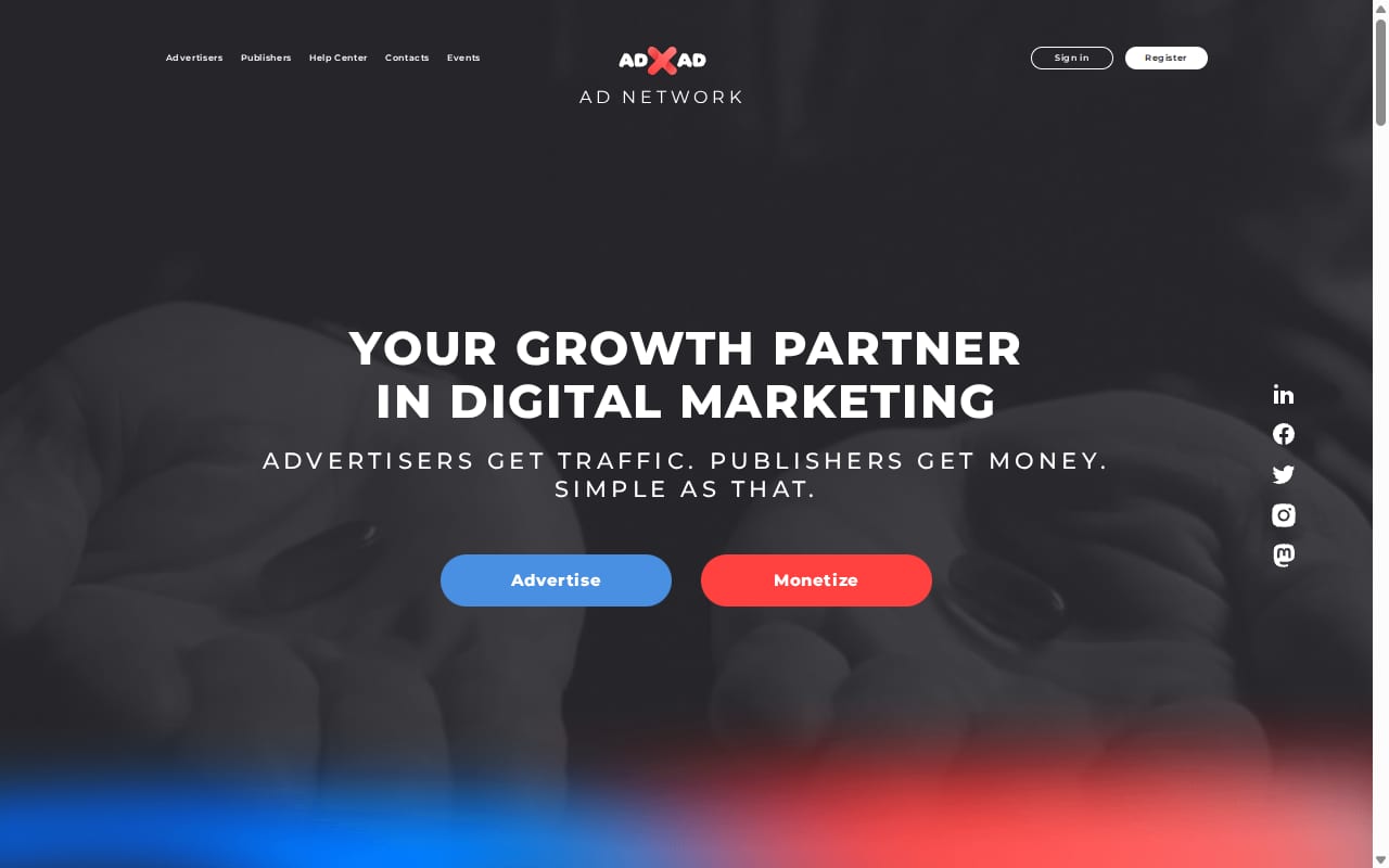 ADxAD website screenshot