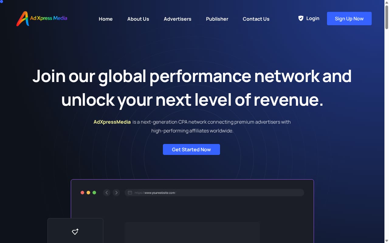 AdXpressMedia website screenshot