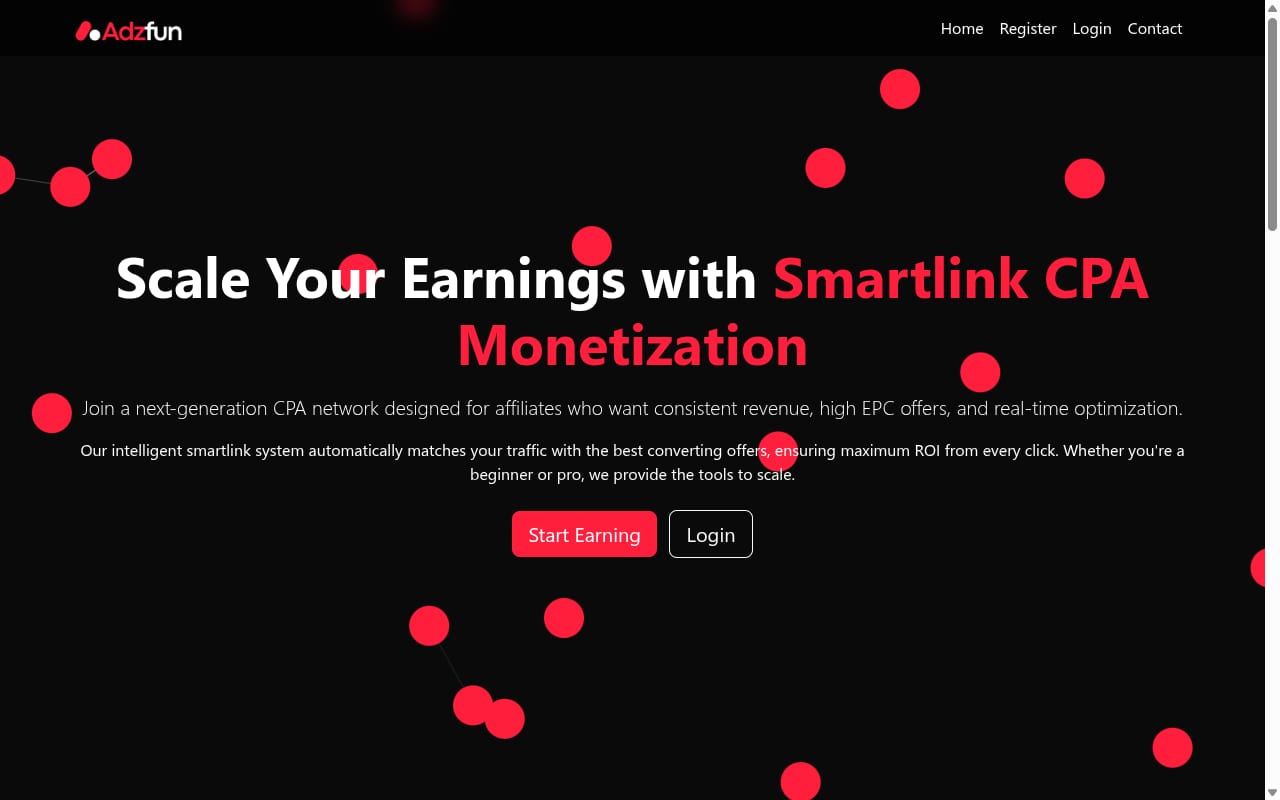 Adzfun website screenshot