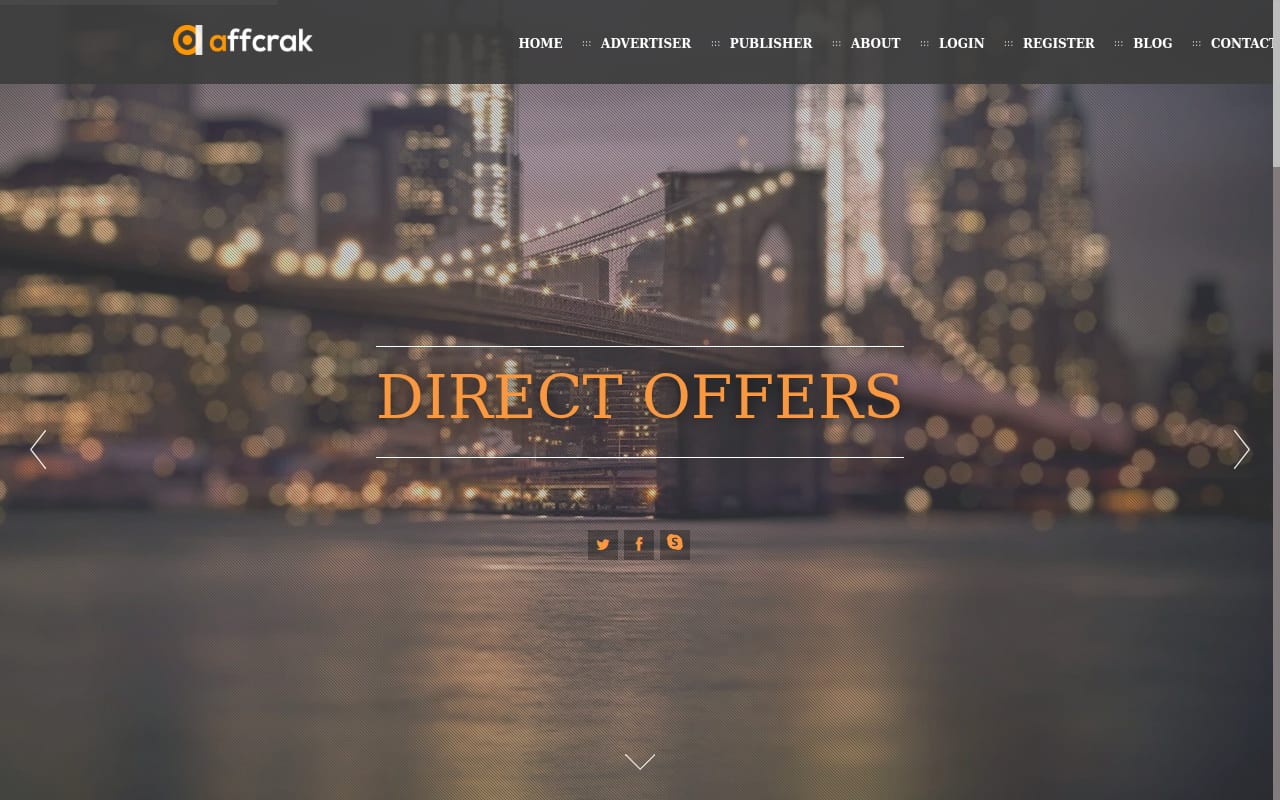 Affcrak website screenshot