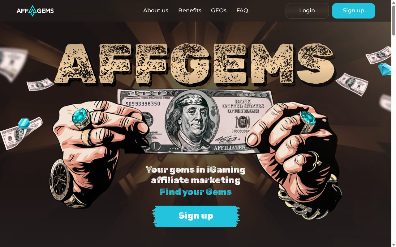 AffGems website screenshot