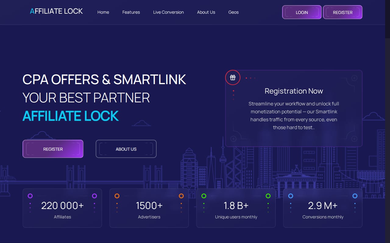 AffiliateLock website screenshot