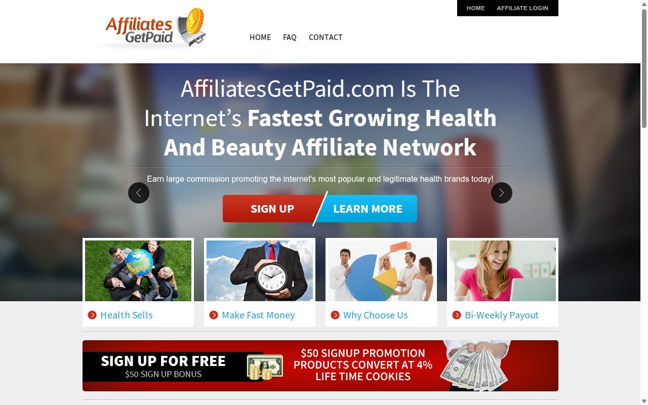 AffiliatesGetPaid 網站截圖