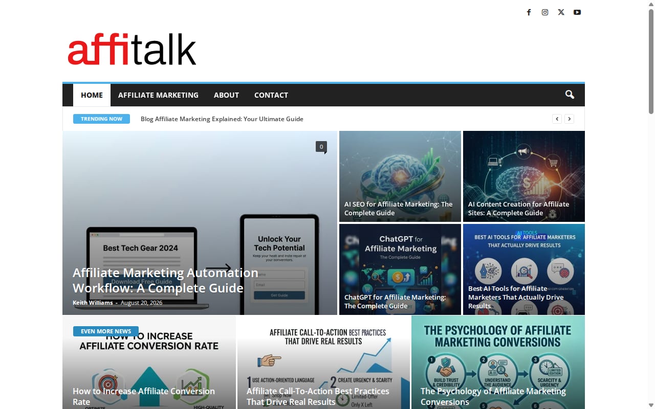 AffiTalk website screenshot