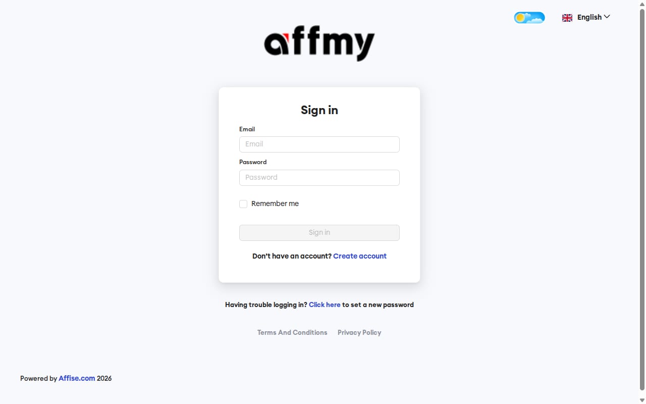 Affmy 網站截圖