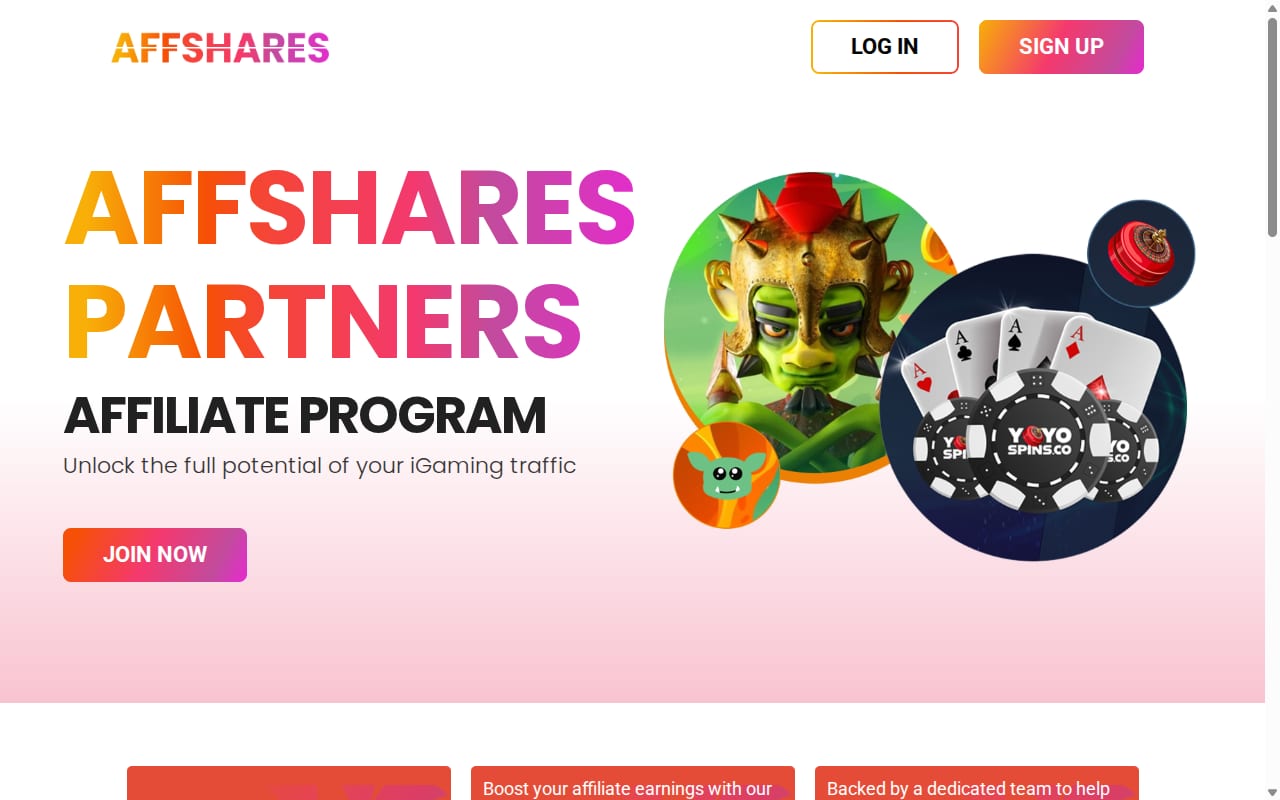 Affshares website screenshot