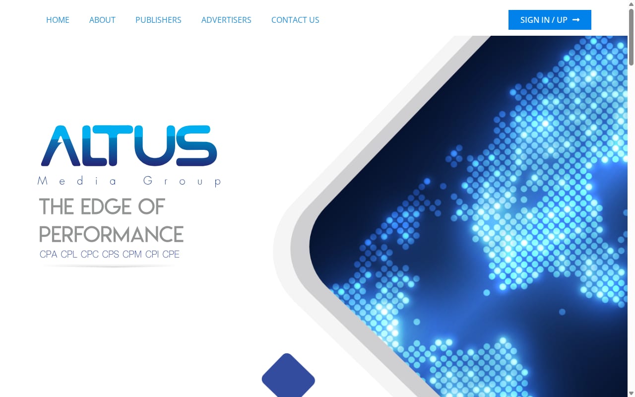 Altus Media Group 網站截圖