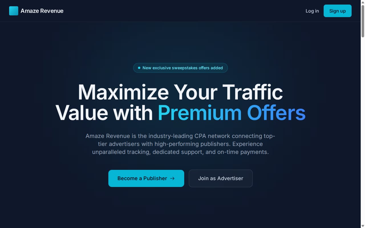 Amaze Revenue website screenshot