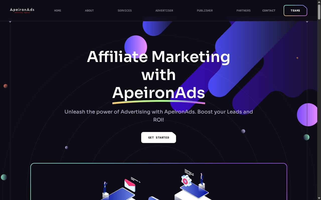 ApeironAds 網站截圖