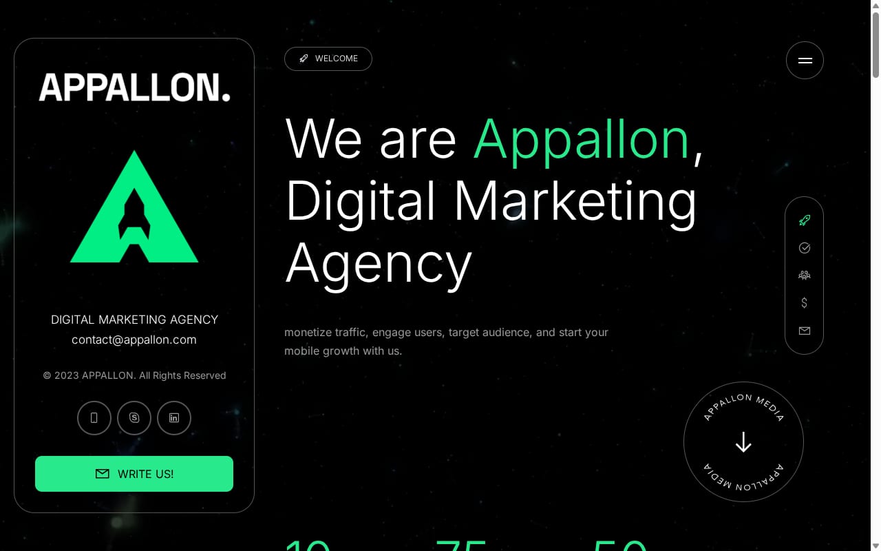 Appallon Media 網站截圖